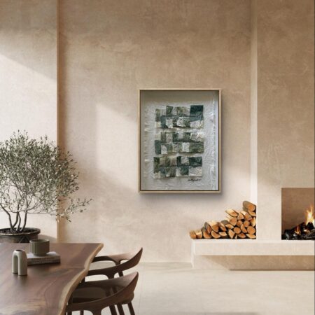 Cuadro Mosaico Verde- Arte Textil
