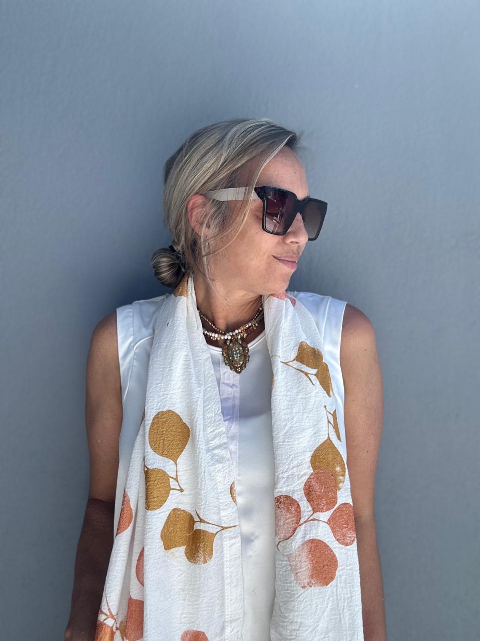 Foulard Euca- cobre y oro