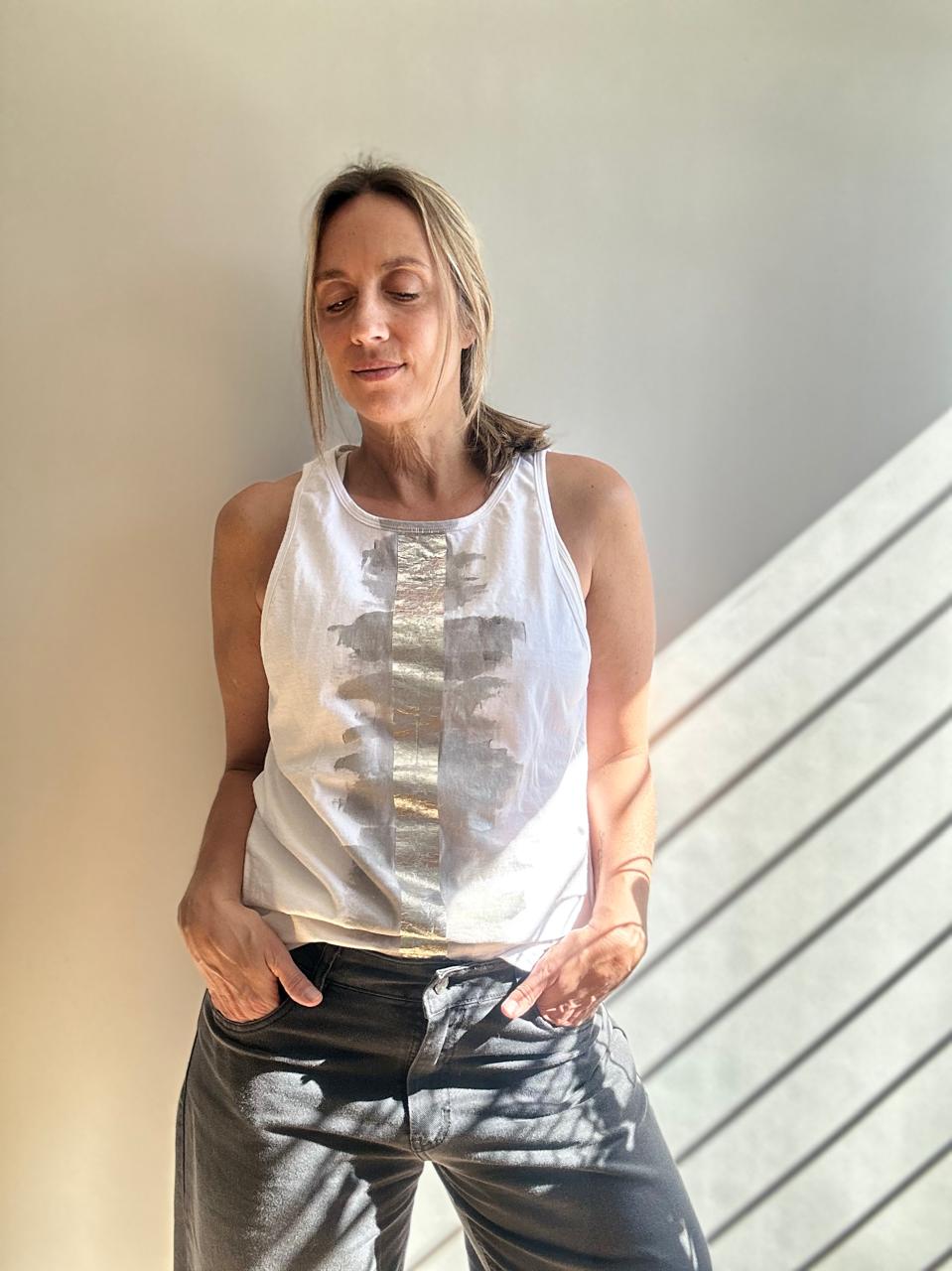 Musculosa Silver- gris - Imagen 3