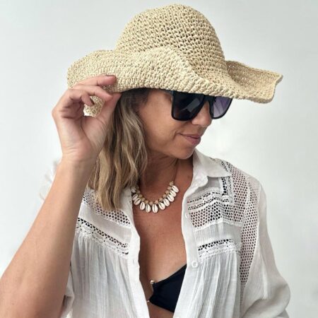 Sombrero de raffia- crudo